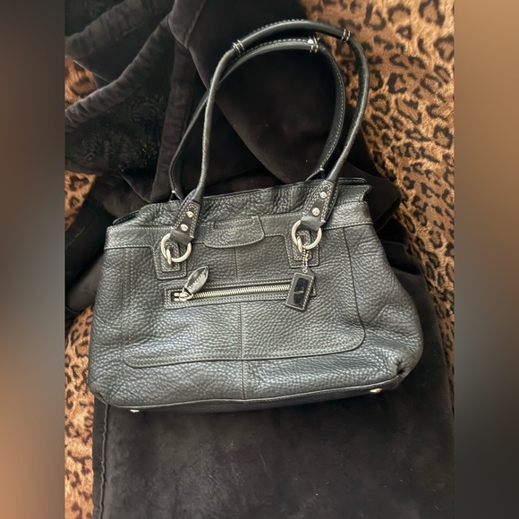 Coach Black Penelope Pebbled Leather Medium purse - Picture 1 of 5